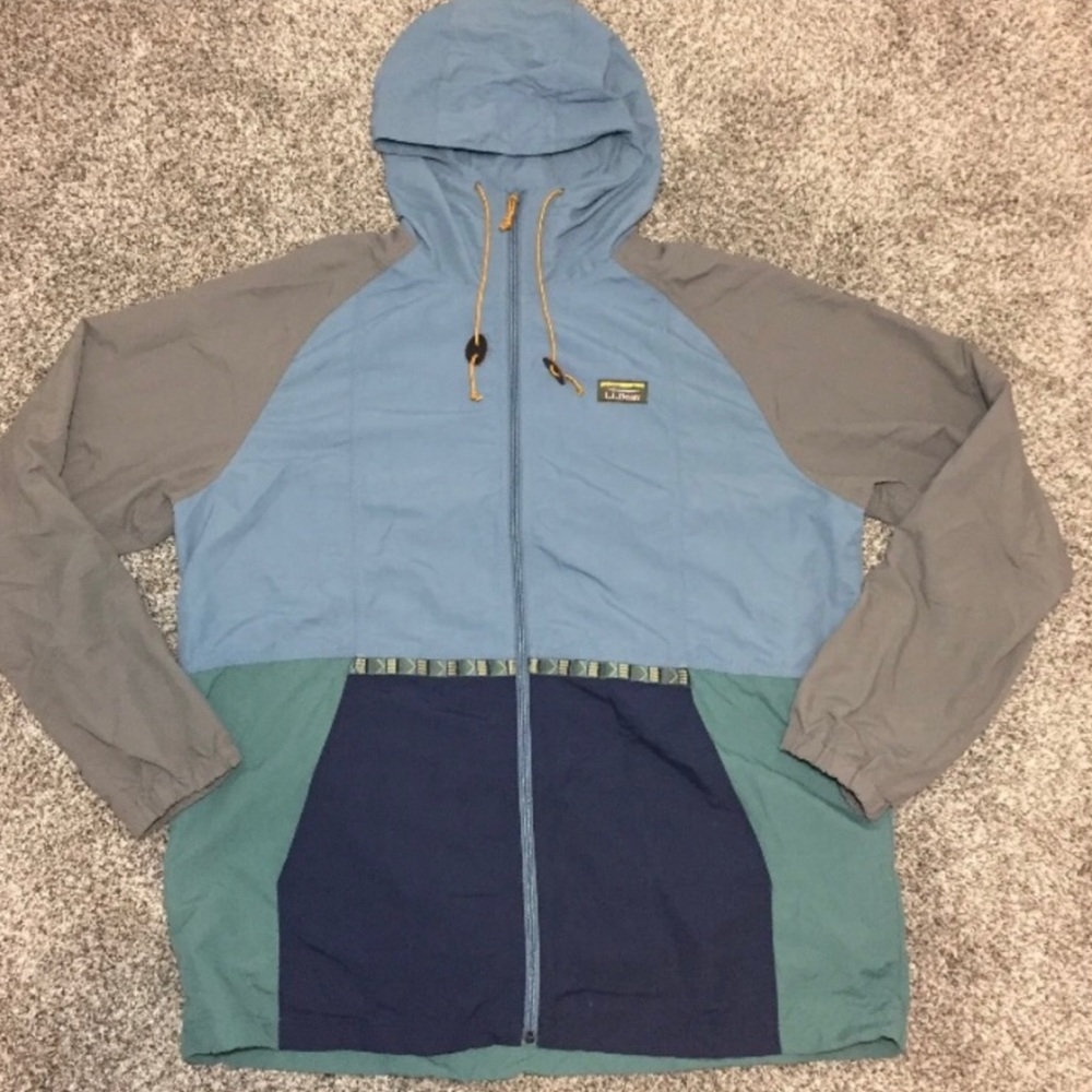 LL Bean Mens Mountain Classic Full Zip rain Jacket